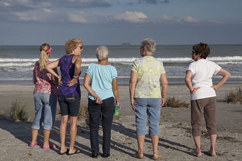 Ladies on  the beach